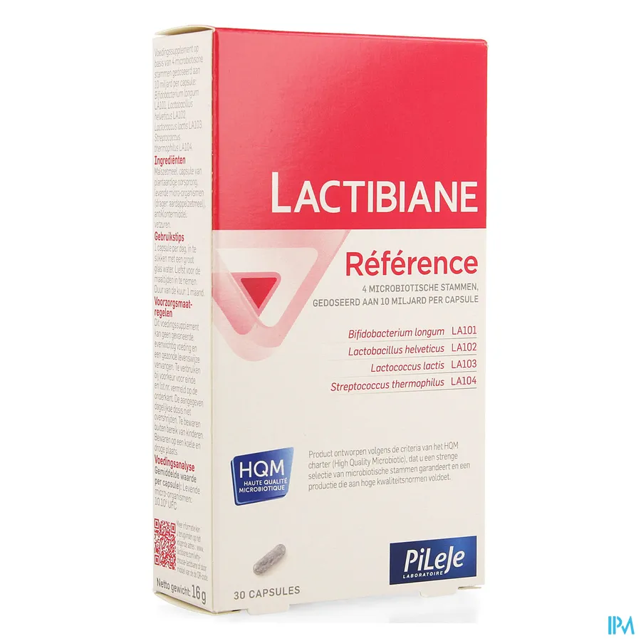 packshot van Pileje Lactibiane Reference 30 capsules