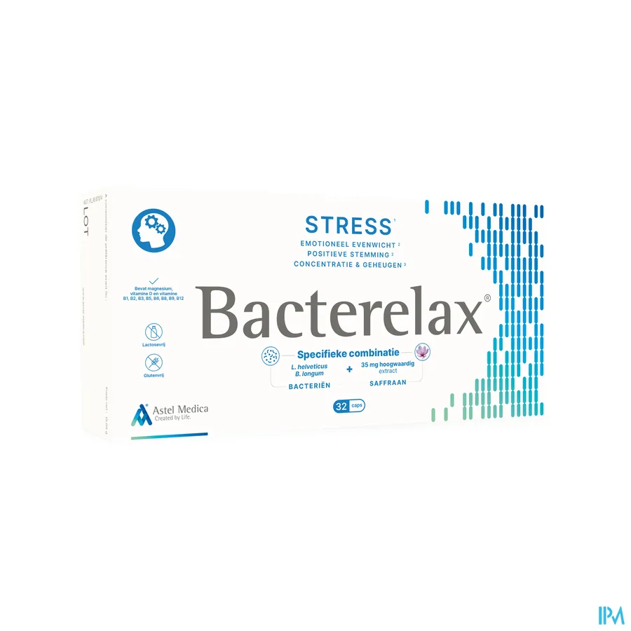 packshot van Bacterelax 32 capsules