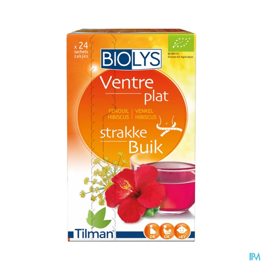 packshot van Tilman Biolys Strakke Buik Venkel-Hibiscus 24 zakjes