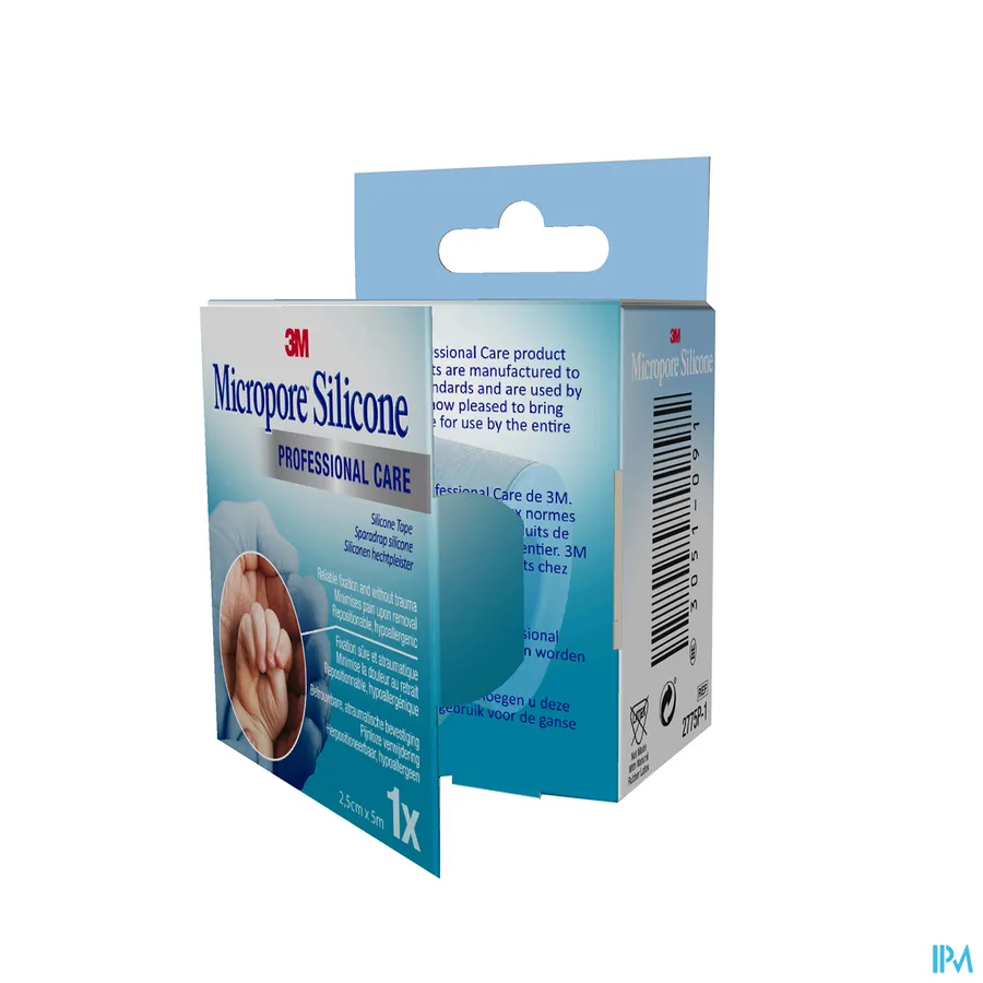 packshot van Micropore Silicone Professional Care Silicone Tape 2,5 cm x 5 m