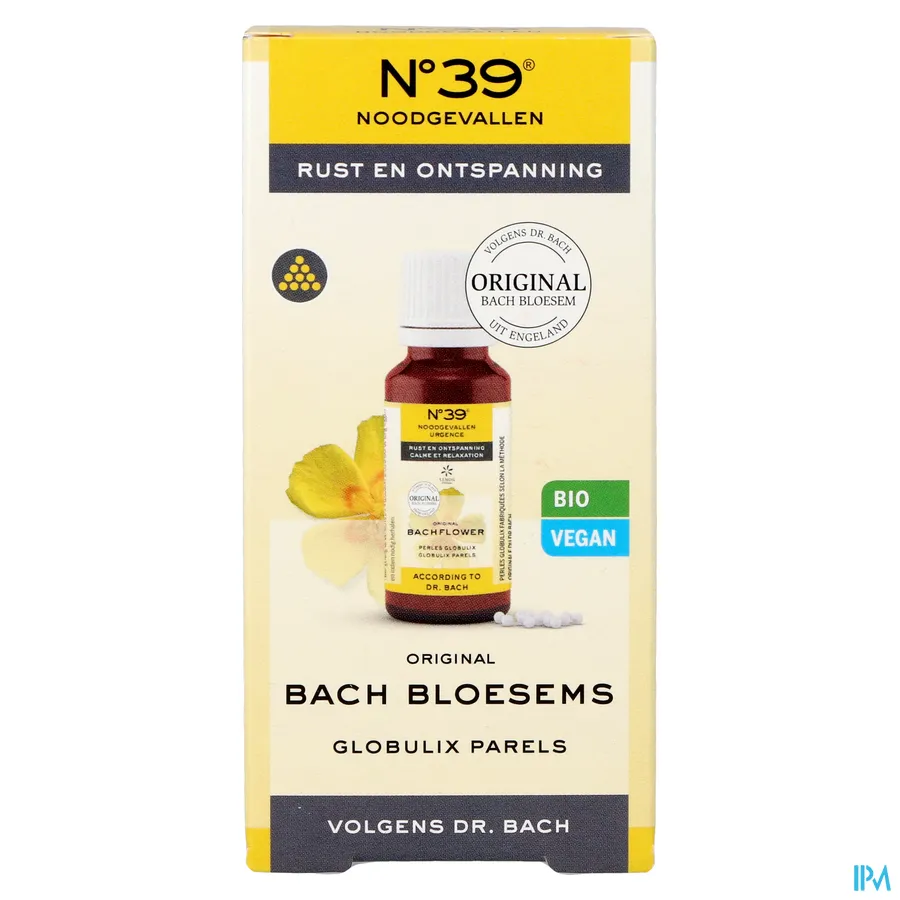 packshot van Bach Bloesem Noodgevallen Globulix parels Dag