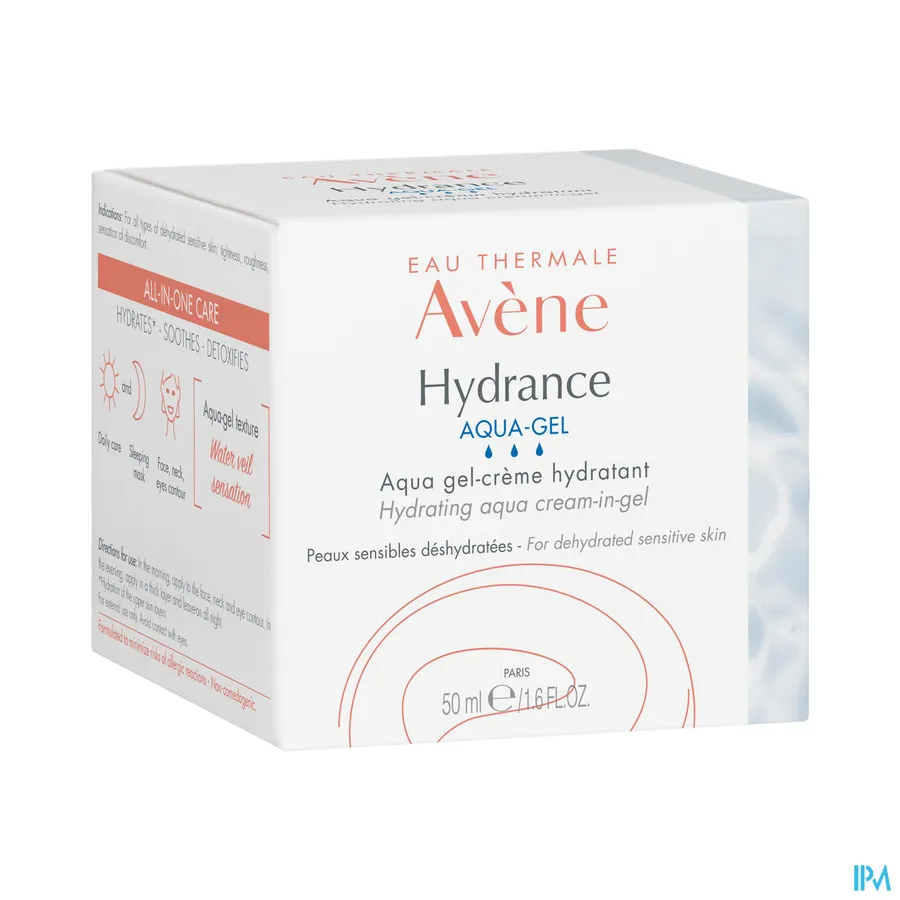 packshot van Avène Hydrance Hydraterende Aqua Gel-Crème 50 ml