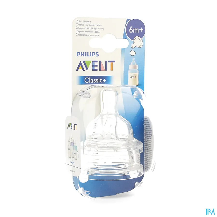 packshot van Avent speen dikkere pap silicone 2 stuks