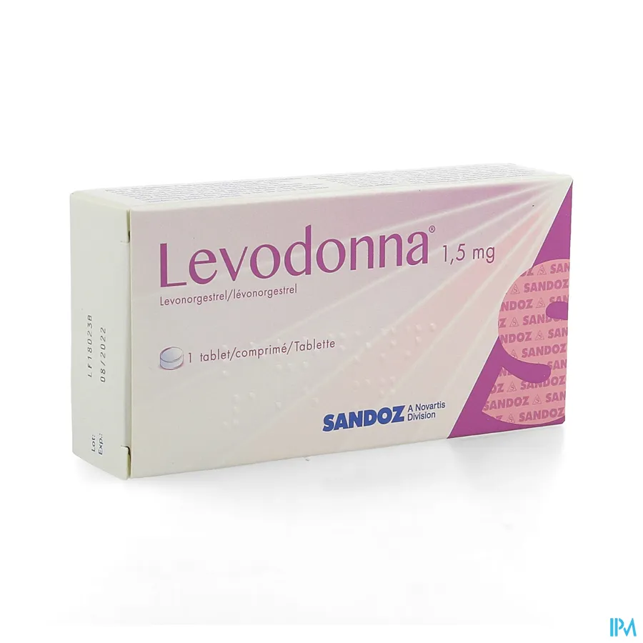 packshot van Levodonna 1,5mg 1 tablet