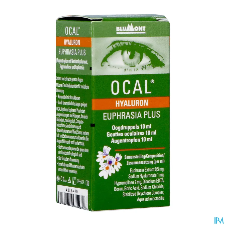 packshot van Ocal Hyaluron Euphrasia Plus 10ml 10 ml