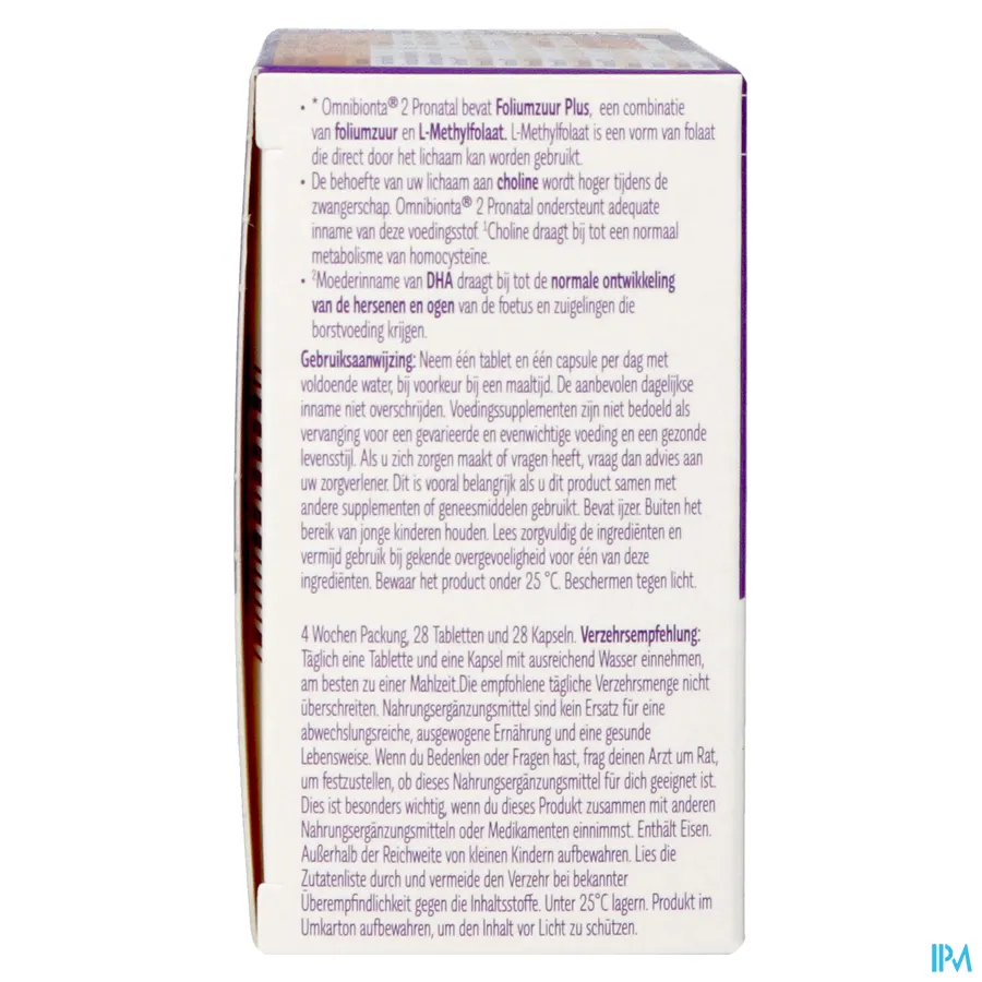 packshot van Omnibionta Pronatal 2 28 tabletten + 28 capsules