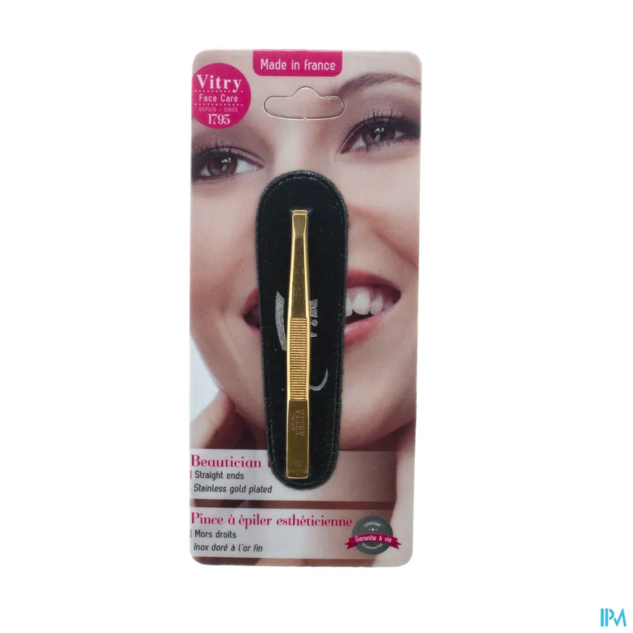 packshot van Vitry Epileerpincet Verguld 1 stuk