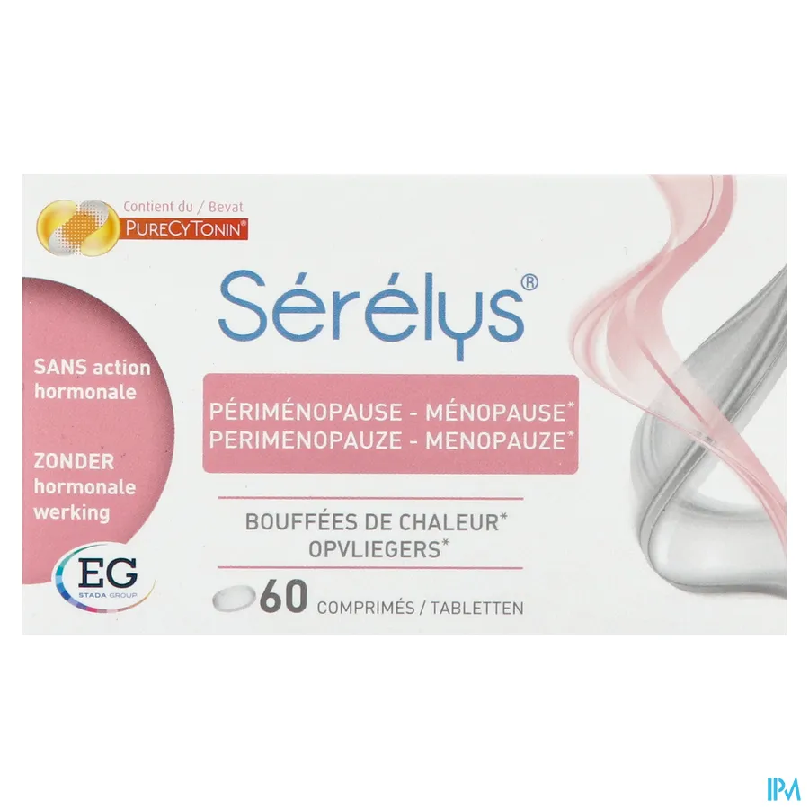 packshot van Sérélys voor Perimenopauze en Menopauze 60 Tabletten