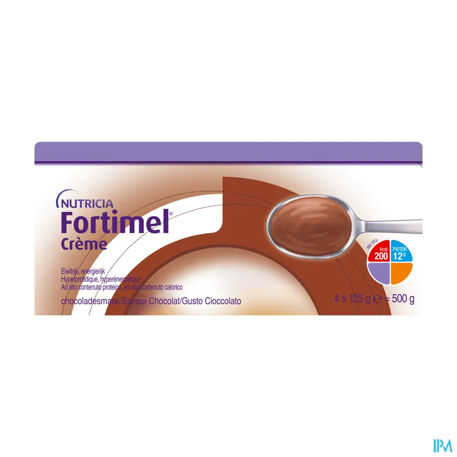 packshot van Fortimel Crème Chocolade 4 x 125 g
