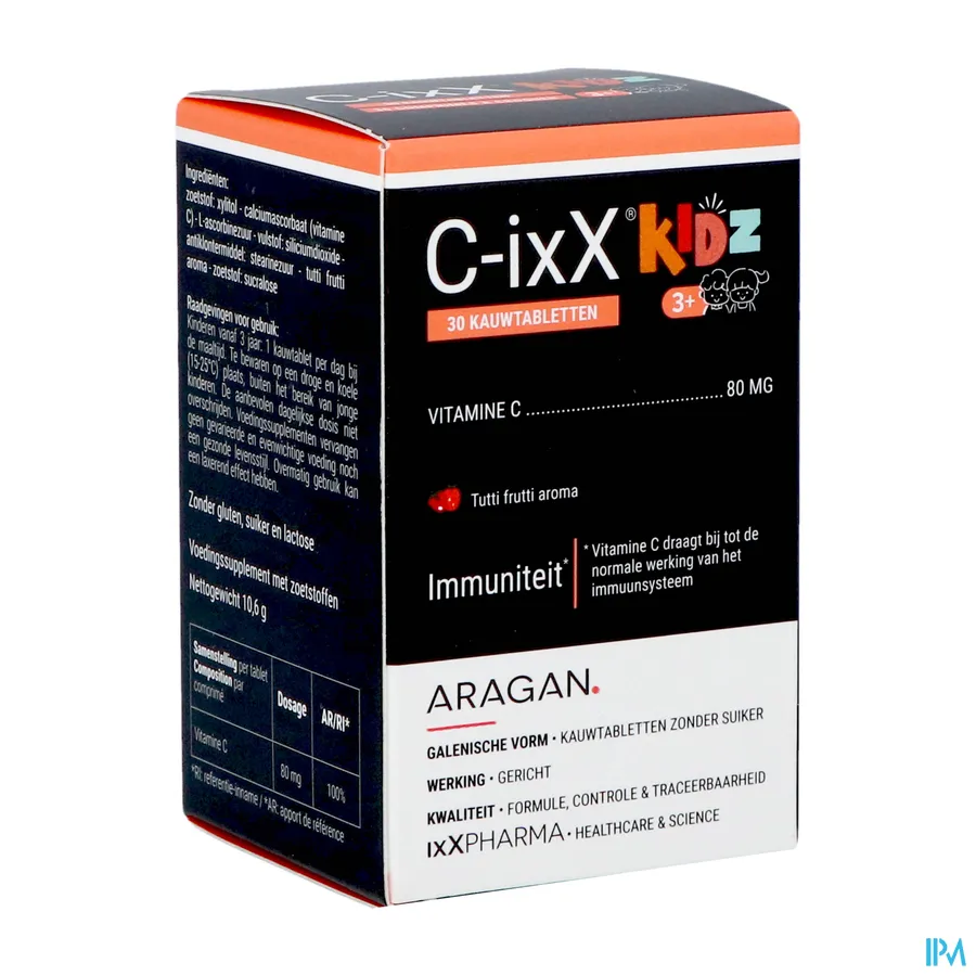 packshot van C-ixX Kidz met Vitamine C 30 Kauwtabletten