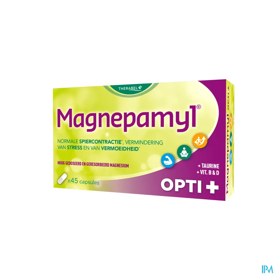 packshot van Magnepamyl Opti+ 45 Capsules