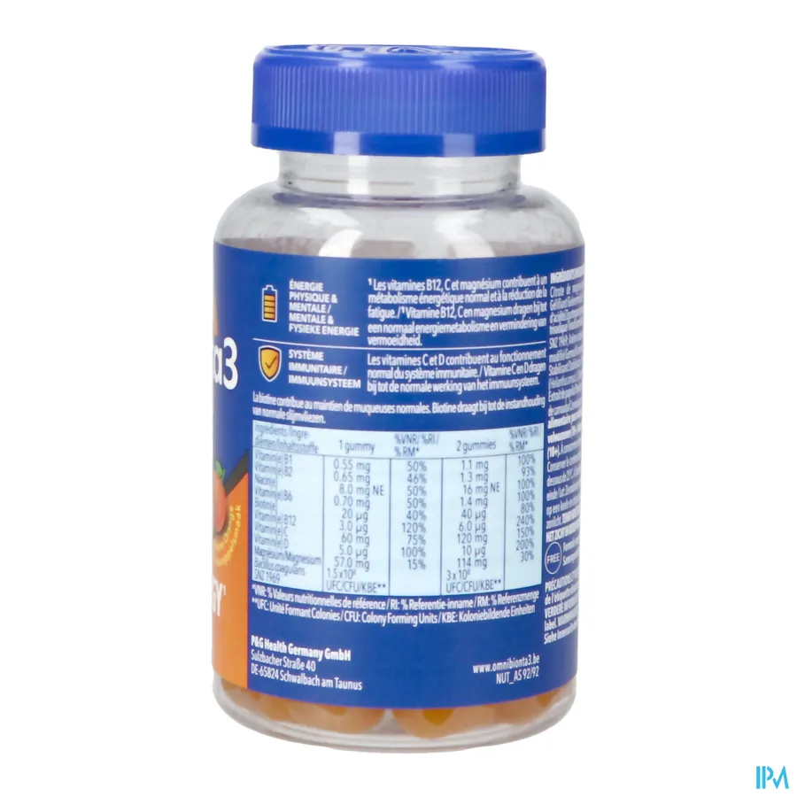packshot van Omnibionta 3 Energy Gummies 60