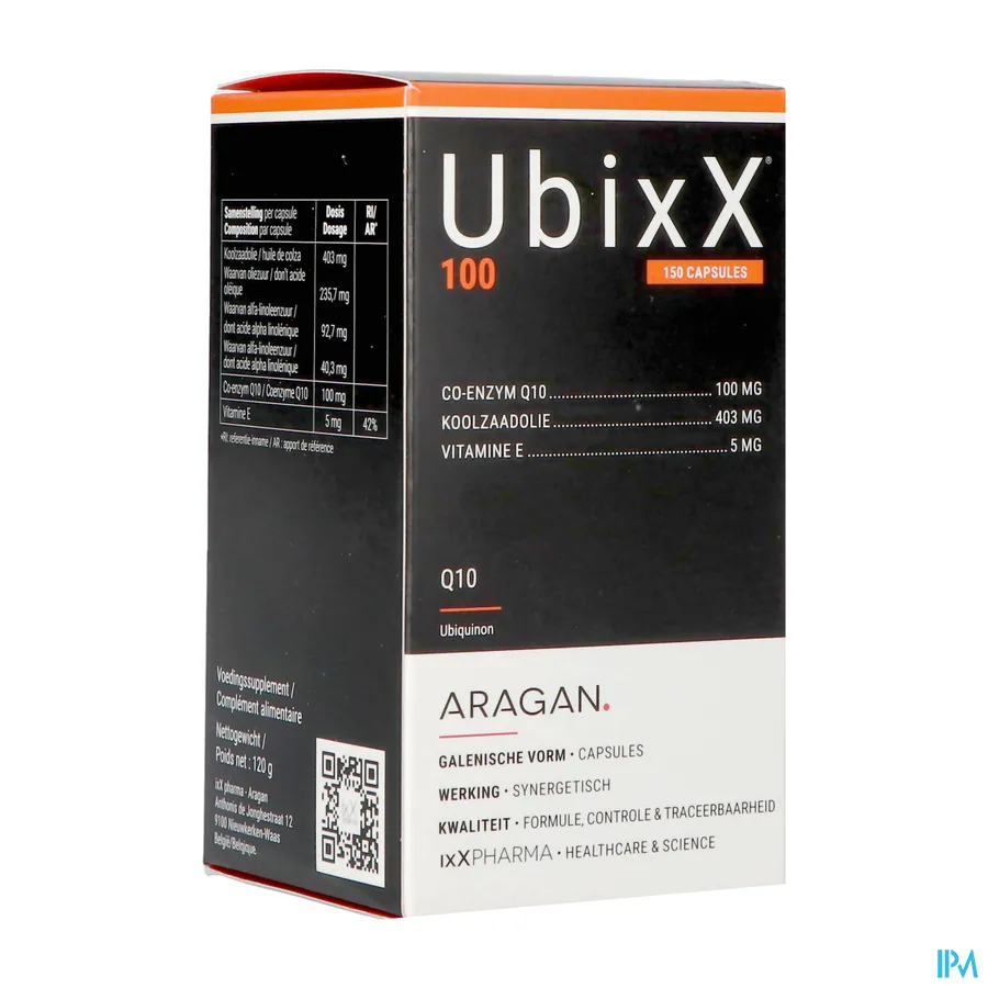 packshot van UbixX 100 150 capsules