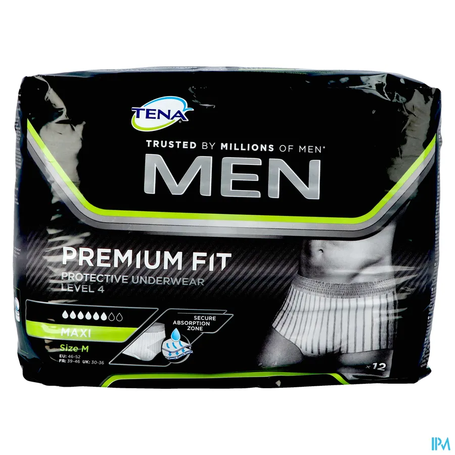 packshot van TENA Men Premium Fit Protective Underwear Maxi S/M - 12 stuks