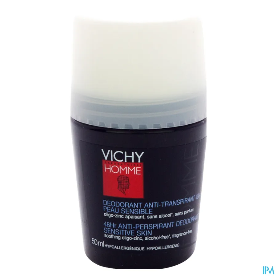packshot van Vichy Homme Deodorant Roller Anti-Transpiratie 48 uur 50 ml