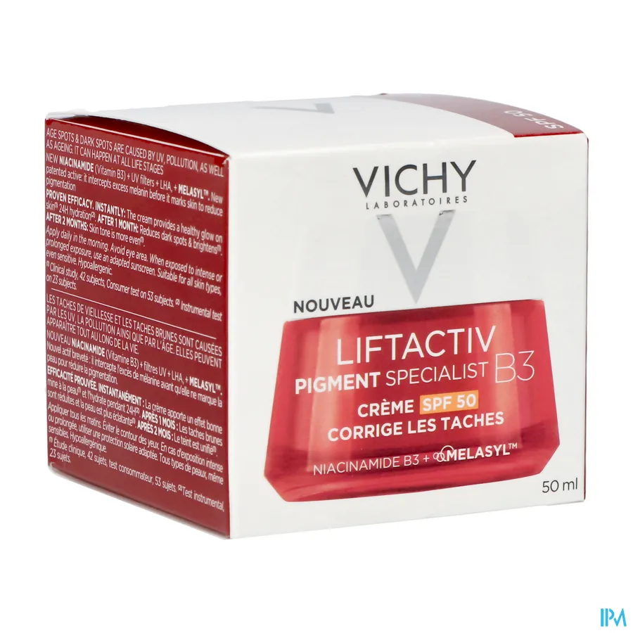 packshot van Vichy LiftActiv B3 Dagcrème tegen Pigmentvlekken SPF 50 50 ml