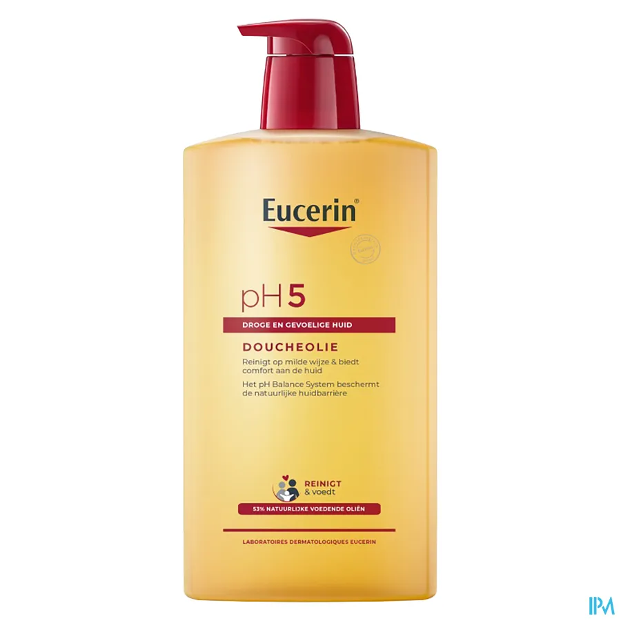 packshot van Eucerin PH5 Doucheolie met pomp 1L