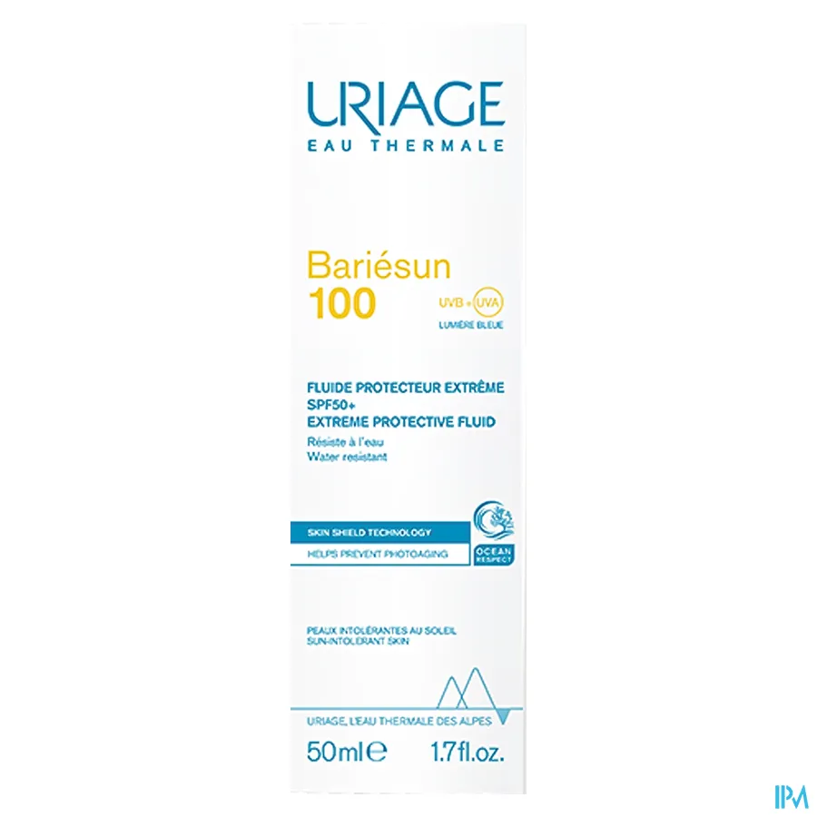 packshot van Uriage Bariésun Extreem beschermende fluïde SPF 50+ 50 ml