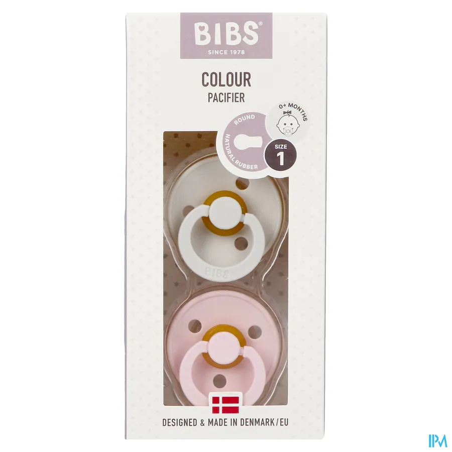 packshot van Bibs 1 Fopspeen Duo Haze/ Blossom 2 stuks