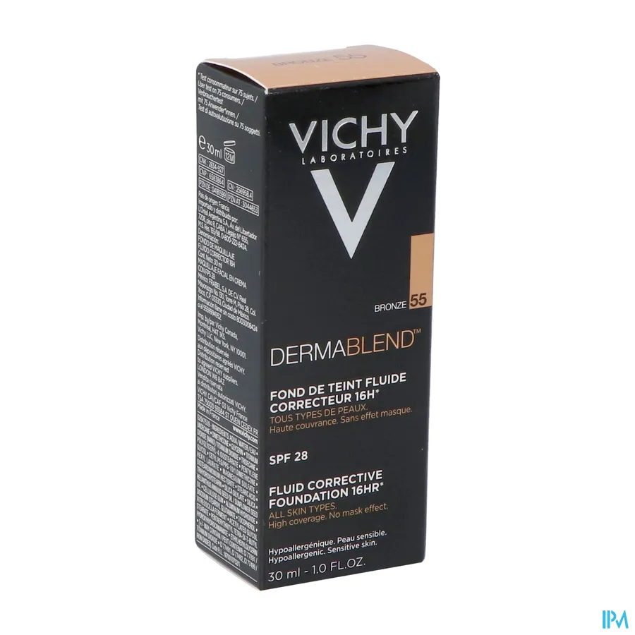 packshot van Vichy Dermablend Fond De Teint Fluide 55 Bronze 30 ml
