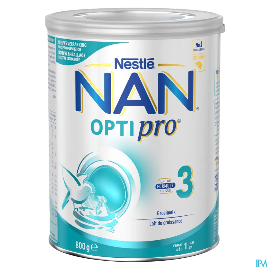packshot van Nan Optipro 3 Groeimelk vanaf 10 maanden Pot 800 g