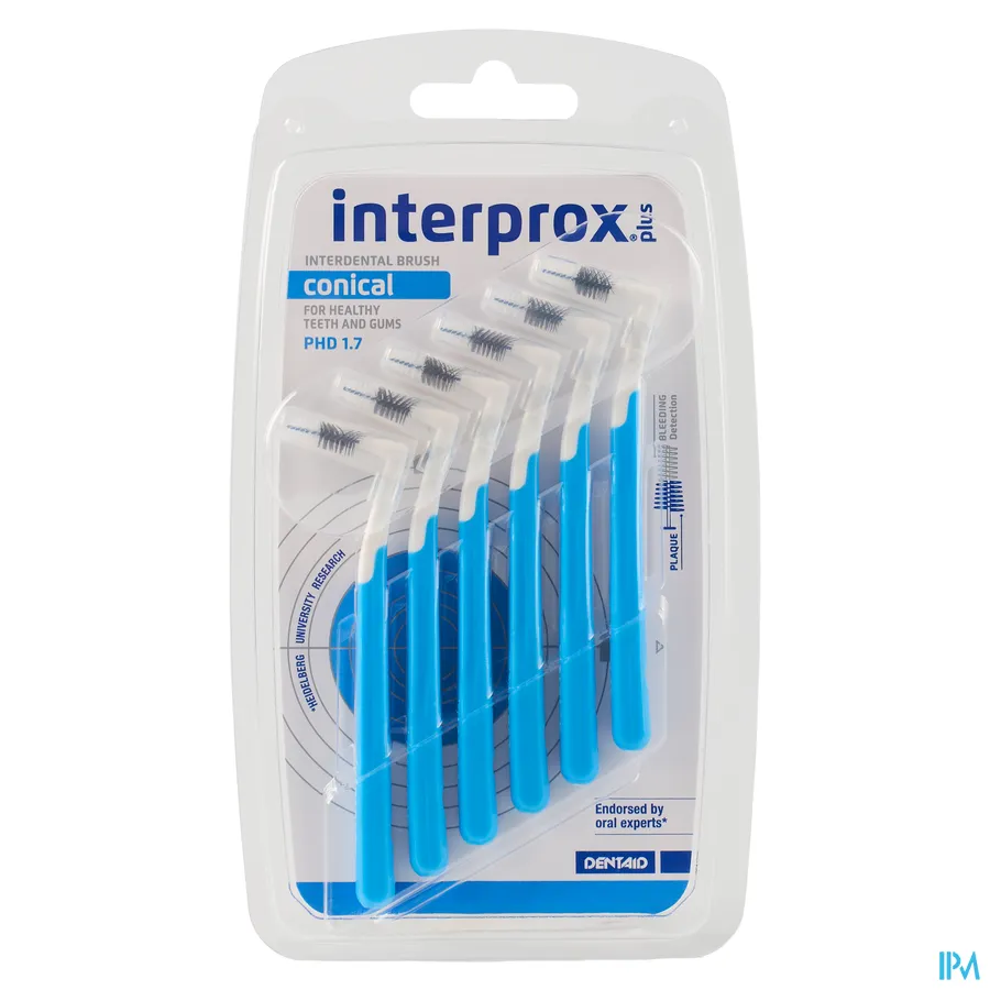 packshot van Interprox Plus Conical Blauw 6 Stuks