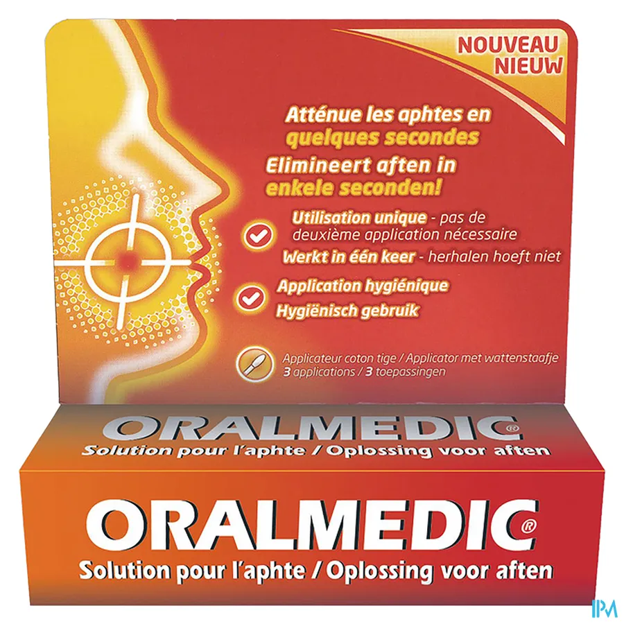 packshot van Oralmedic Behandeling voor Aften 3 Applicatoren