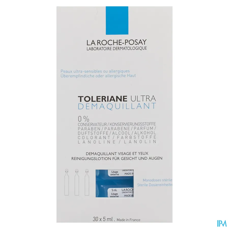 packshot van La Roche-Posay Toleriane Ultra Demaquillant Steriele Unidosissen 30 x 5 ml