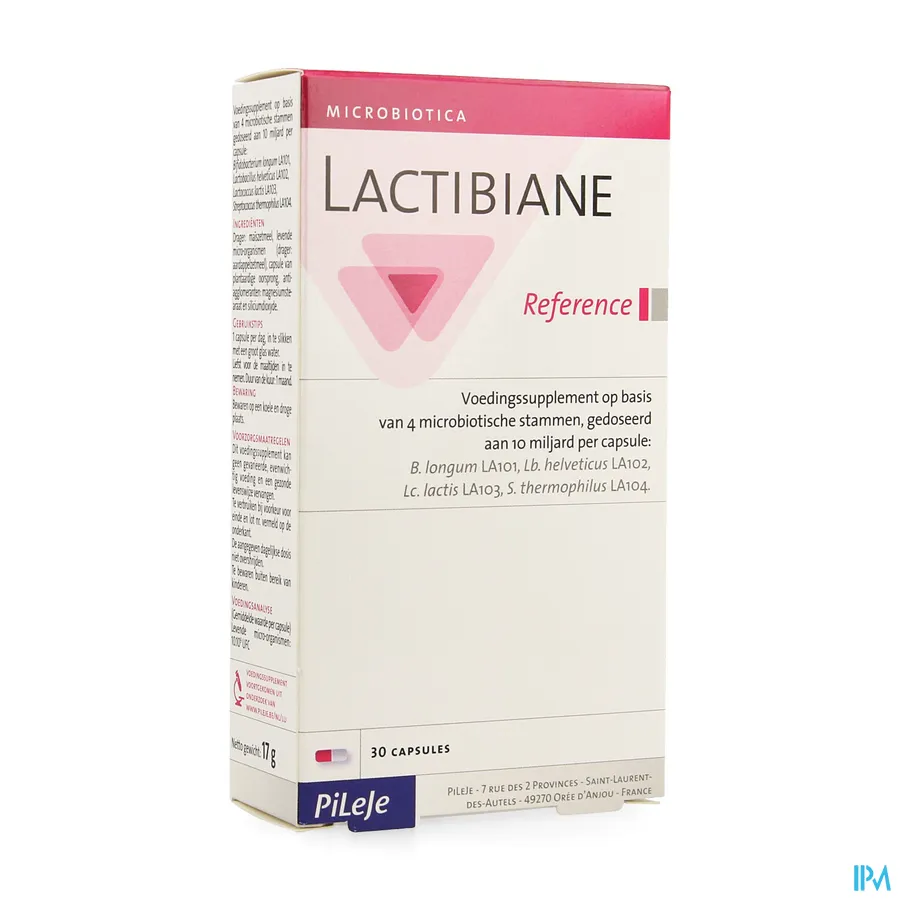 packshot van Pileje Lactibiane Reference 30 capsules