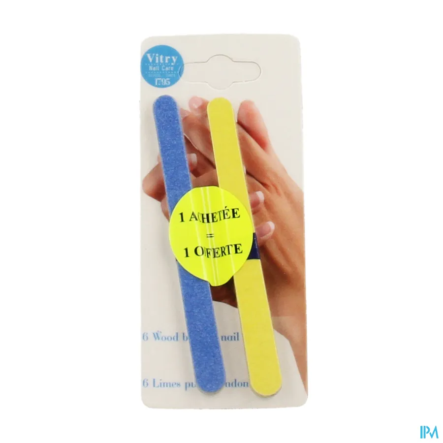 packshot van Vitry Vingernagelvijl Klein Formaat 6 Stuks + 6 Gratis