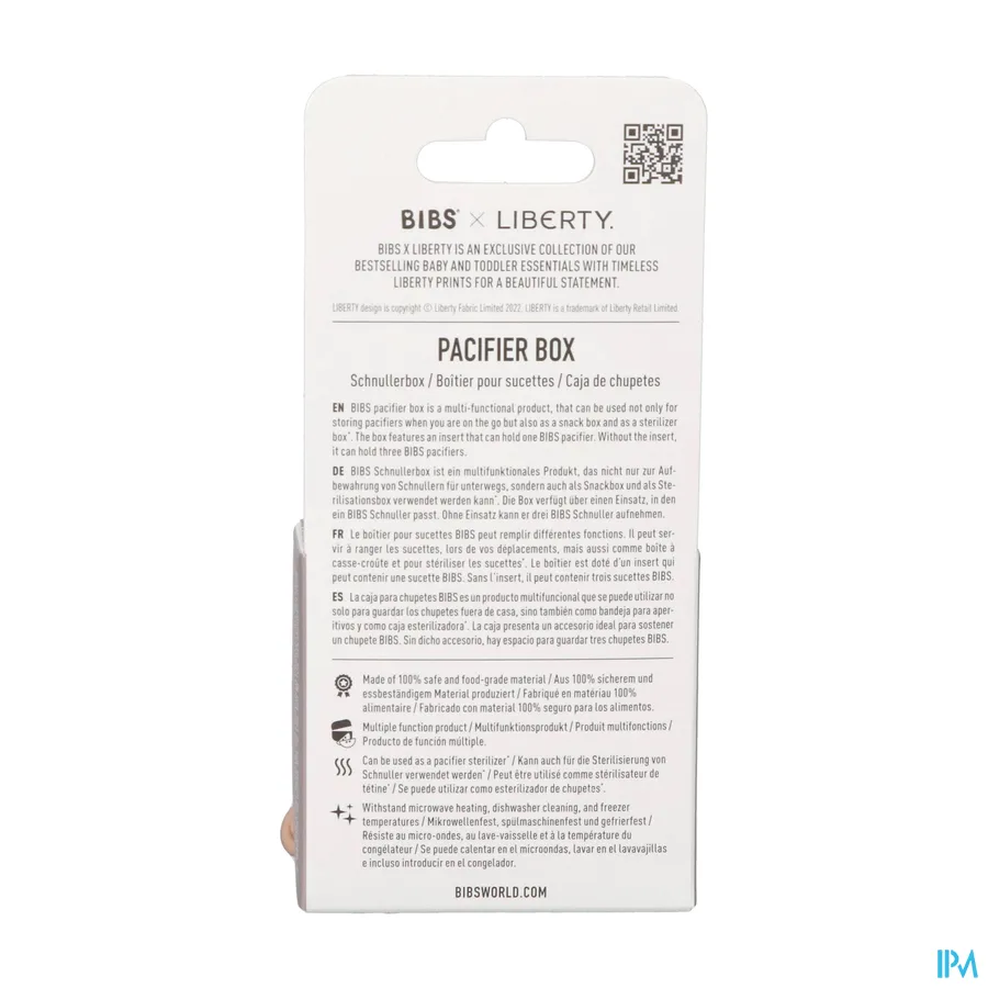 packshot van Bibs Fopspeenbox Duo Liberty Garden Blossom