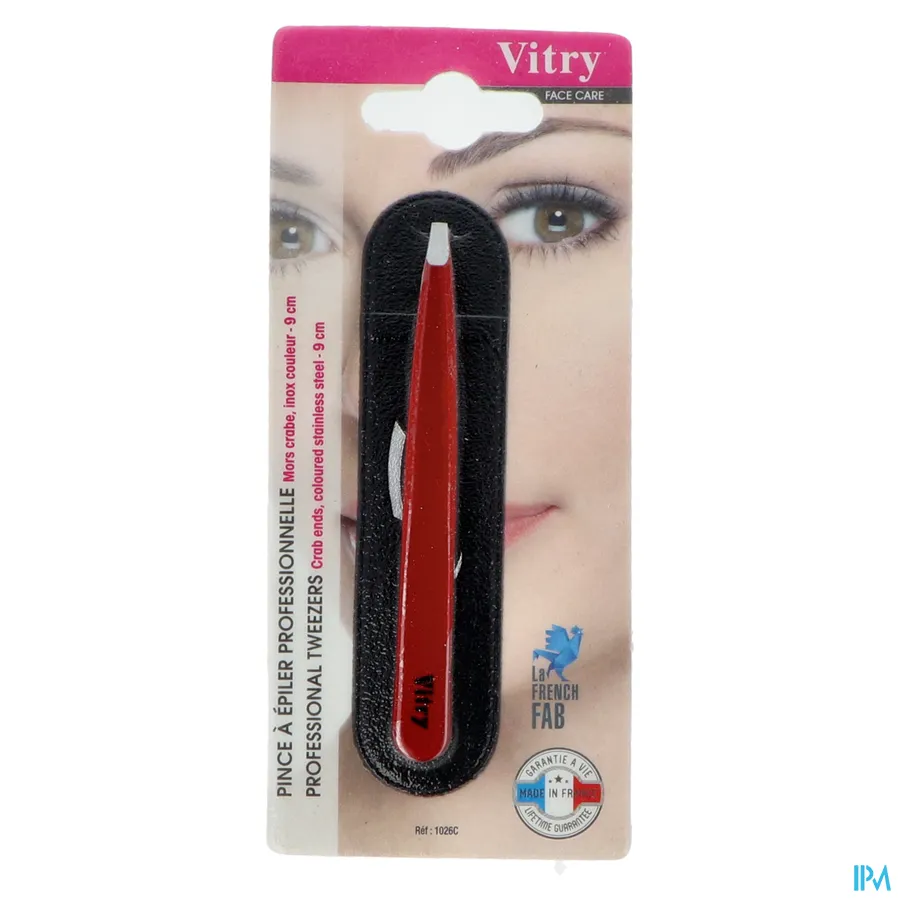 packshot van Vitry Epileerpincet Gekleurd met Krabvormige Top