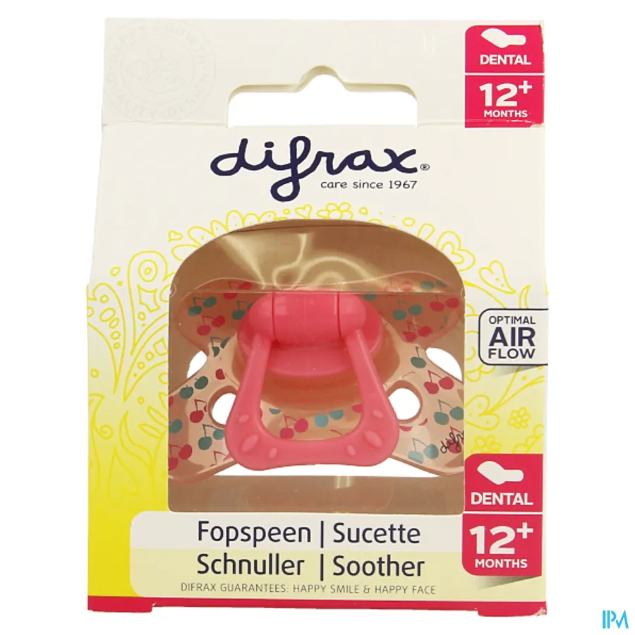 packshot van Difrax Fopspeen Dental Semi Filled +12m