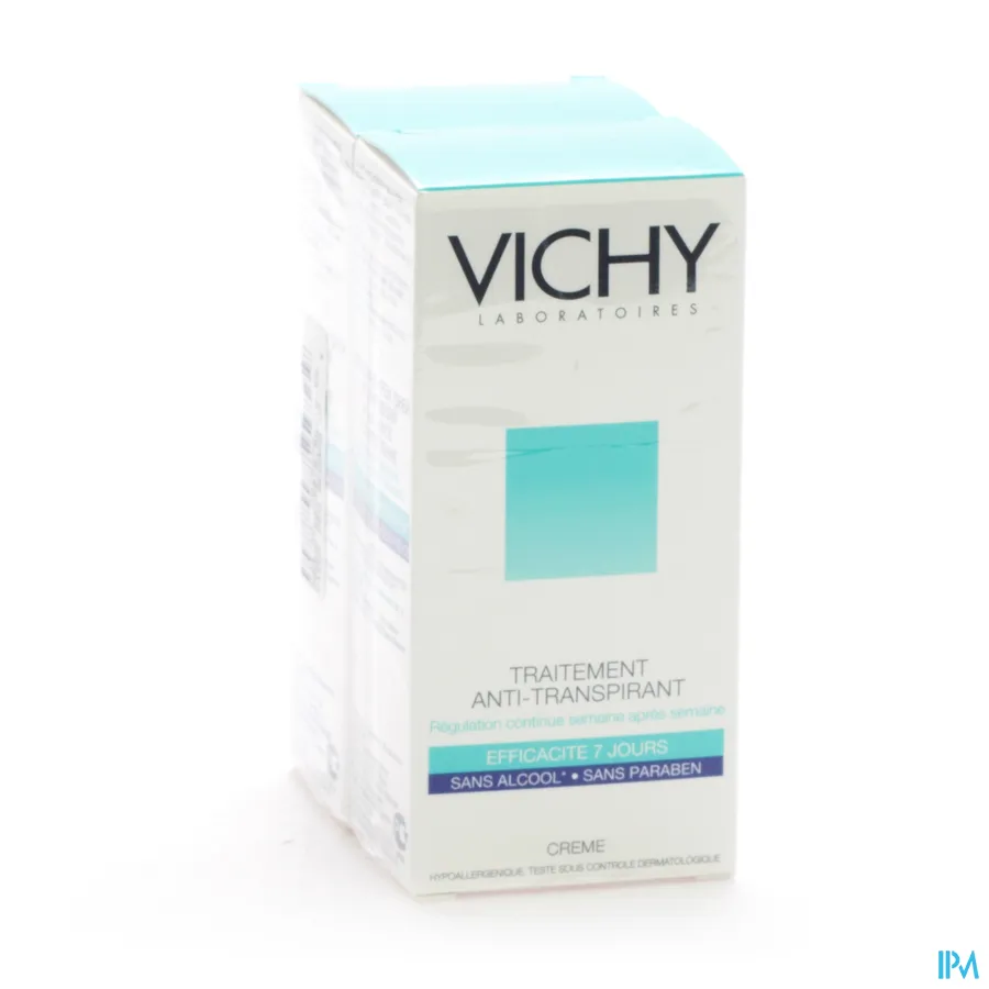 packshot van Vichy Antitranspiratie Verzorging Crème 7 Dagen Duo Promopack 2 x 30 ml