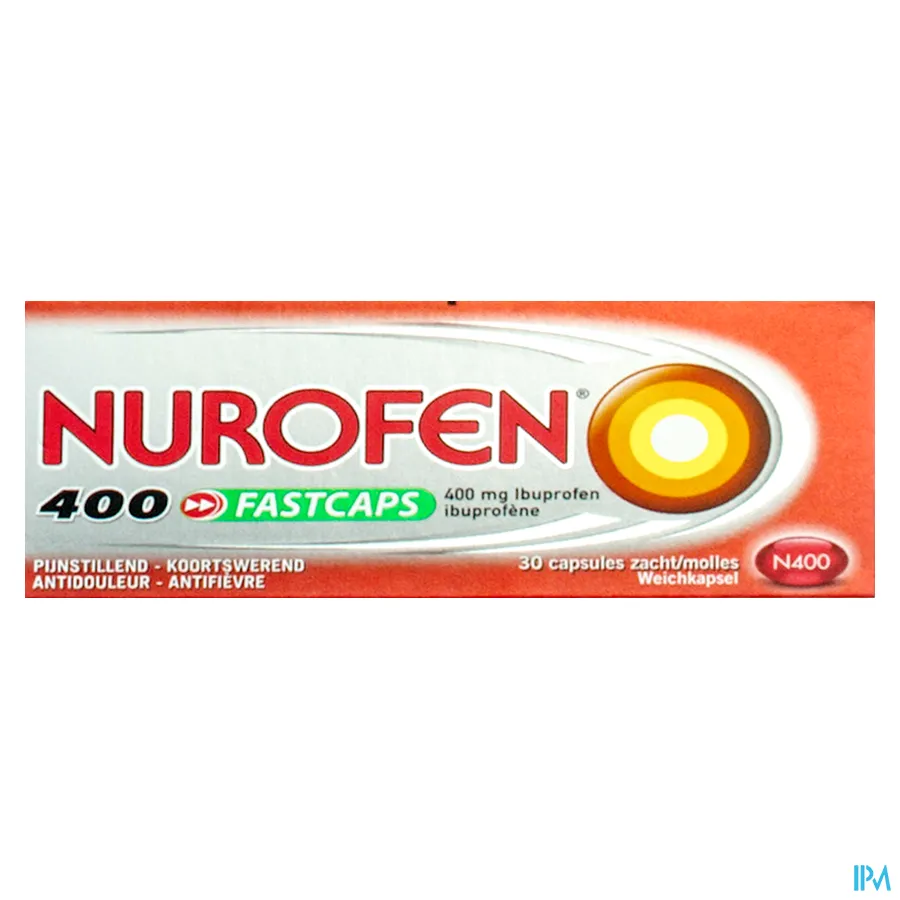 packshot van Nurofen 400 Fastcaps 30 Capsules
