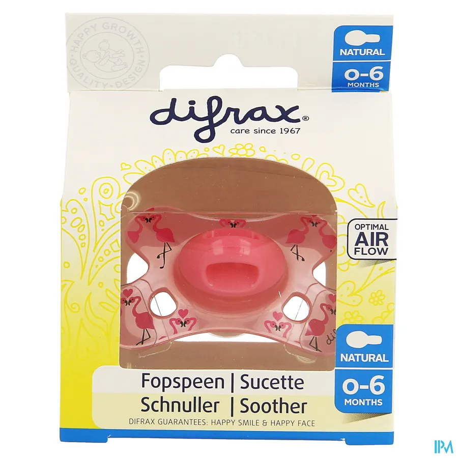 packshot van Difrax Fopspeen Natural 0-6m