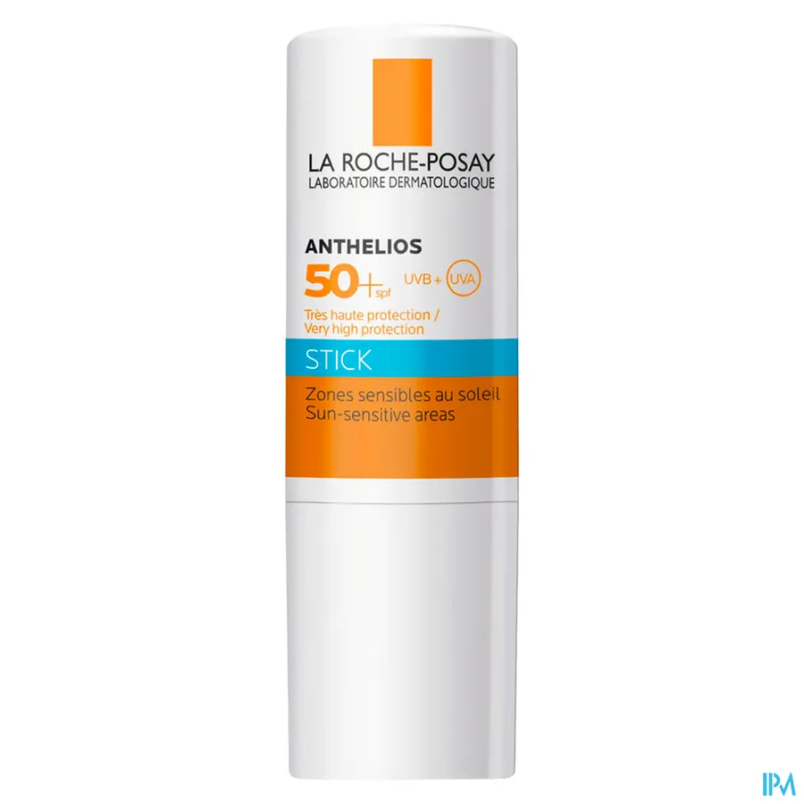 packshot van La Roche-Posay Anthelios Zonnestick Gevoelige Zones SPF50+ Zonder Parfum 9 g