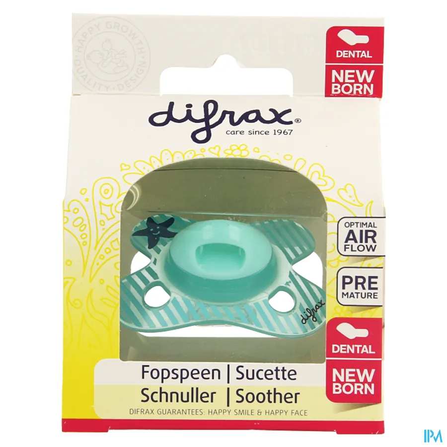 packshot van Difrax Fopspeen Newborn Dental Silicone -2/2m