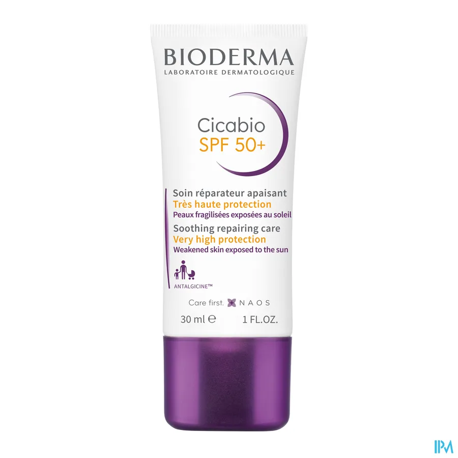 packshot van Bioderma Cicabio SPF50+ Kalmerende en Herstellende Verzorging 30 ml