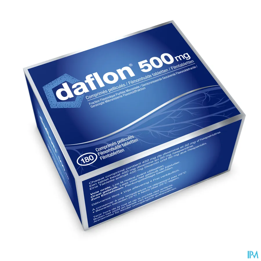 packshot van Daflon 500 mg 180 tabletten