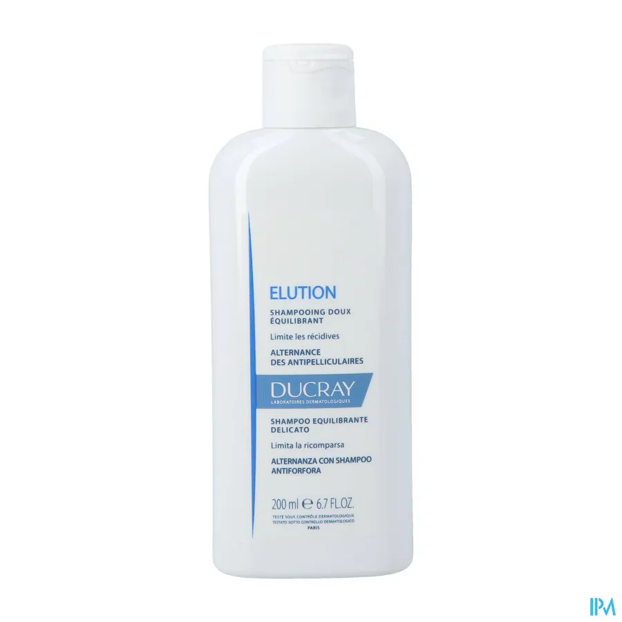 packshot van Ducray Elution Shampoo Zacht Evenwichtsherstel 200 ml
