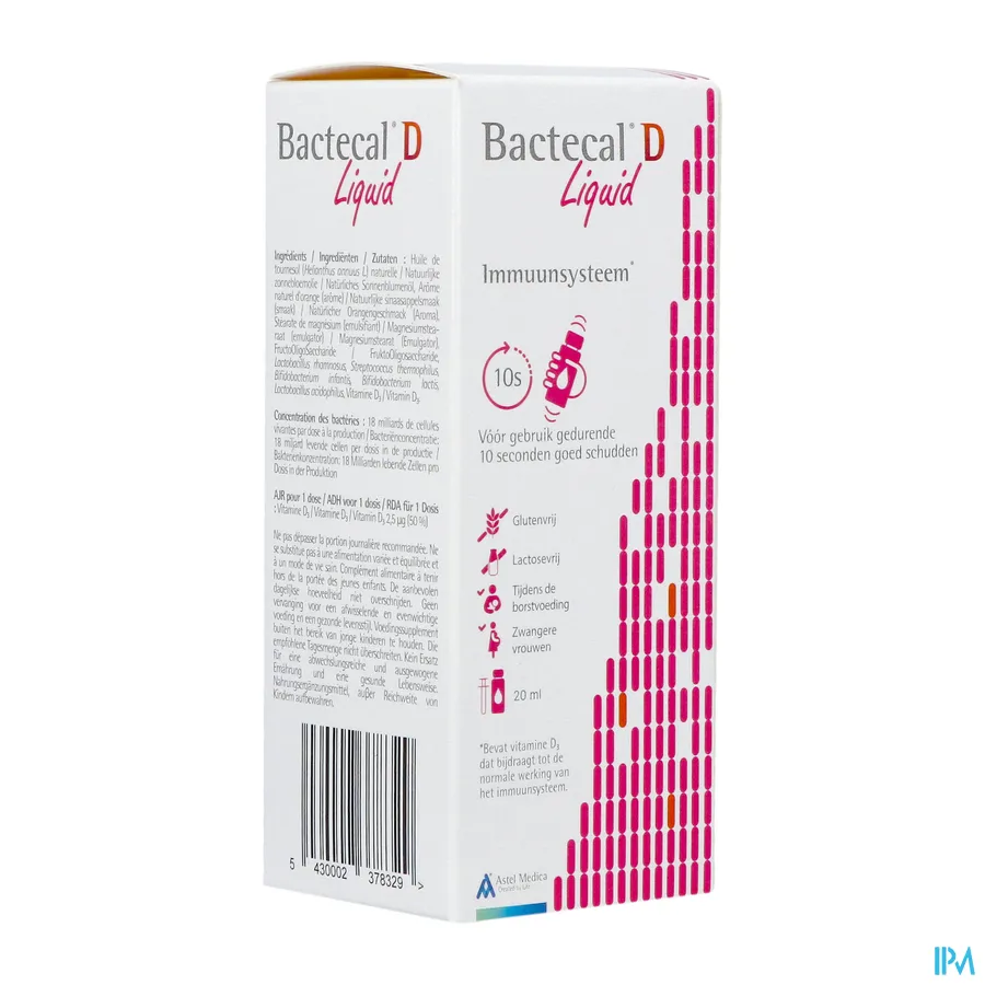 packshot van Bactecal D Liquid 20 ml