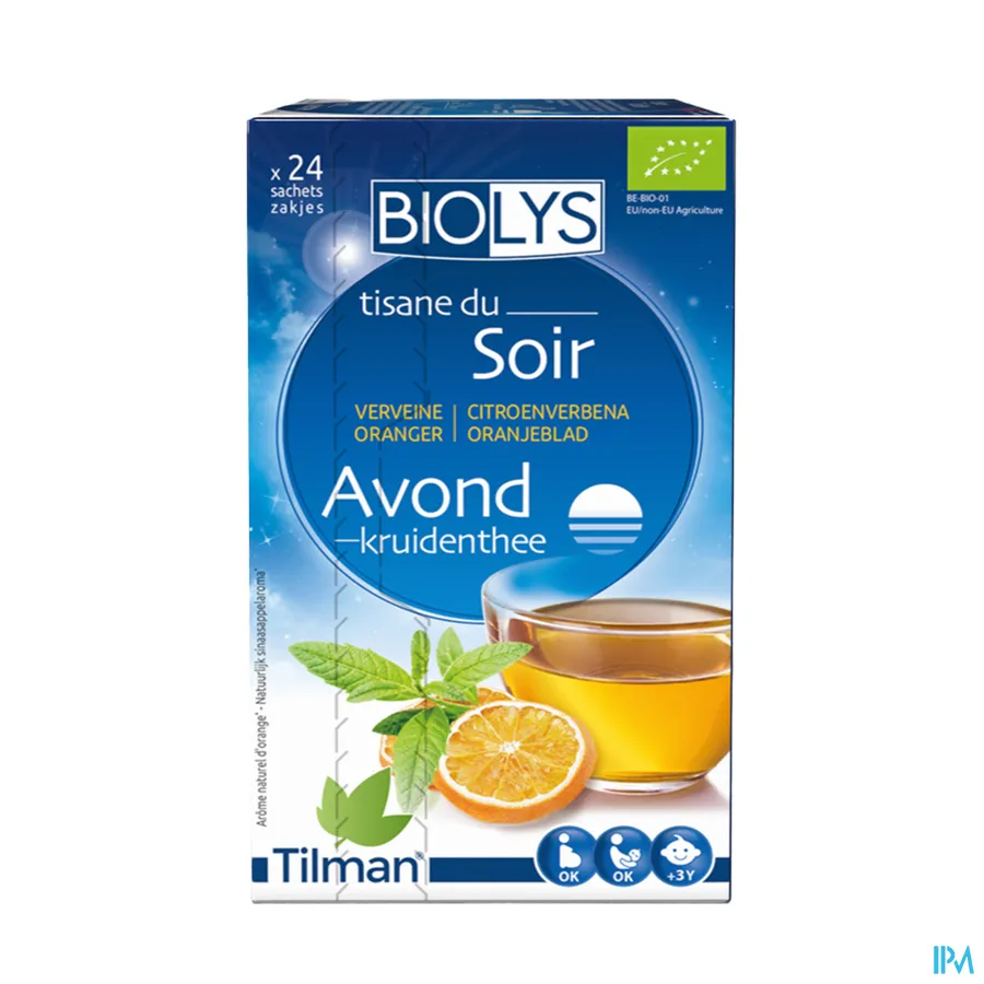 packshot van Tilman Biolys Avond Citroenverbena-Oranjeblad 24 zakjes