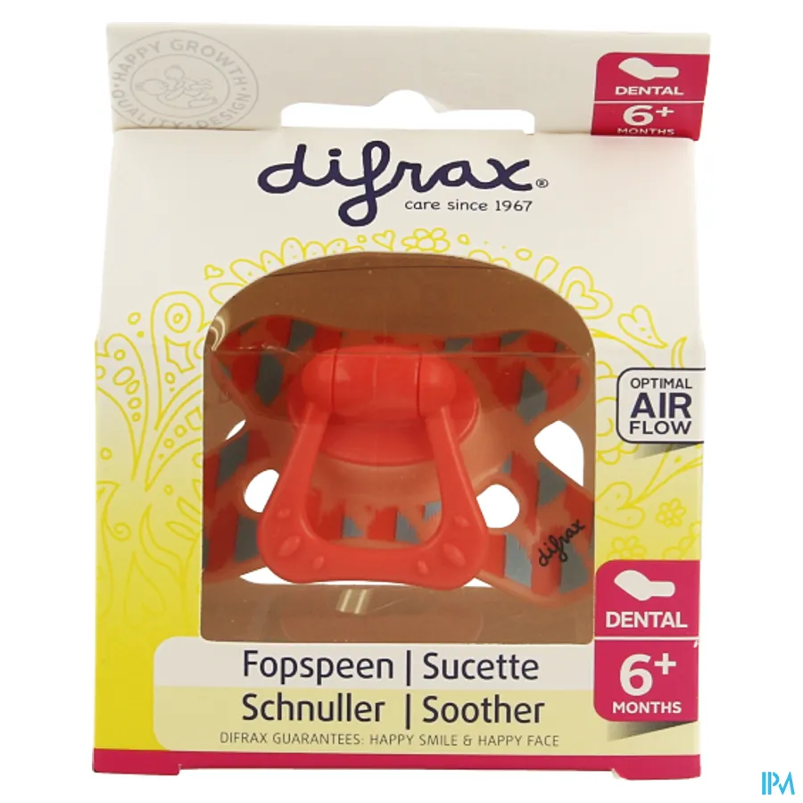 packshot van Difrax Fopspeen Sil Dental Girl +6 m