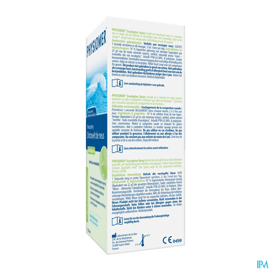 packshot van Physiomer Eucalyptus Spray 135ml