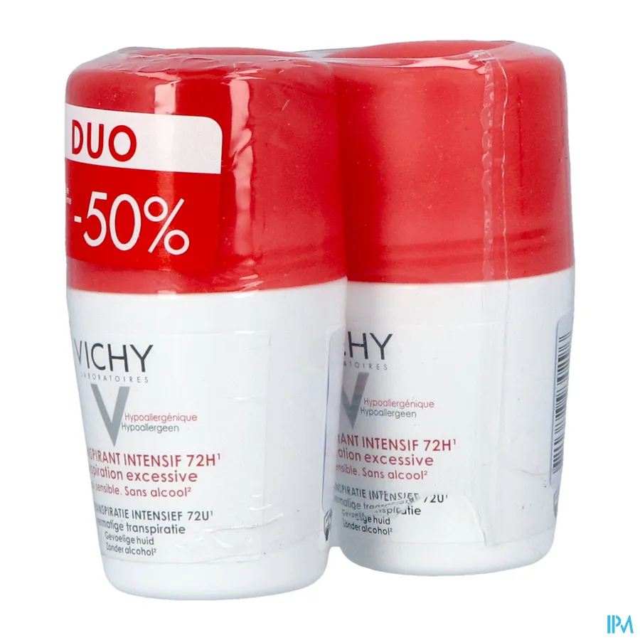 packshot van Vichy Deo Roll-On 72u Overmatige Transpiratie Duo Promo* 2 x 50 ml