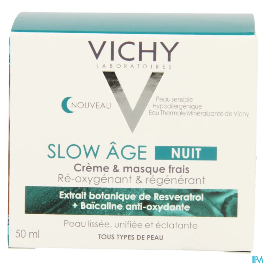 packshot van Vichy Slow Âge Revitaliserende en Gladmakende Nachtcrème-en-Masker voor Alle Huidtypes Pot 50 ml