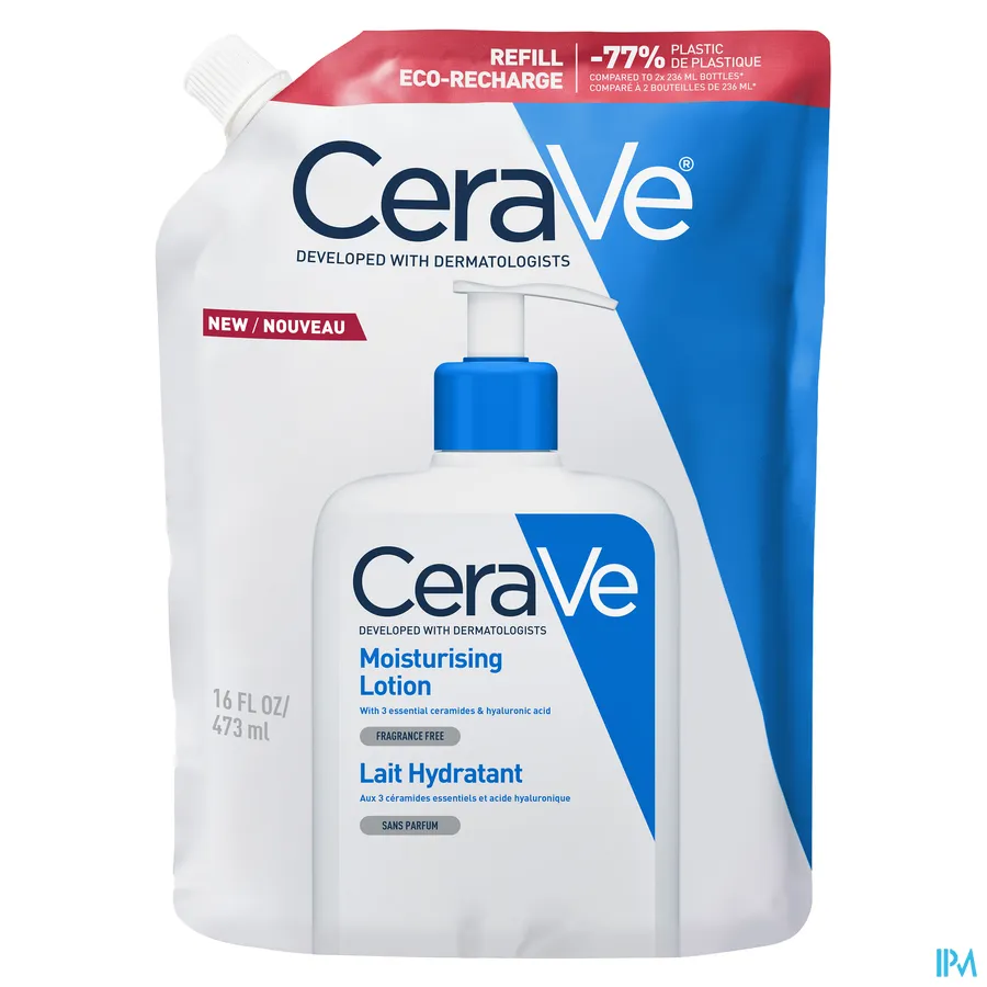 packshot van Cerave Hydraterende melk refill 473 ml