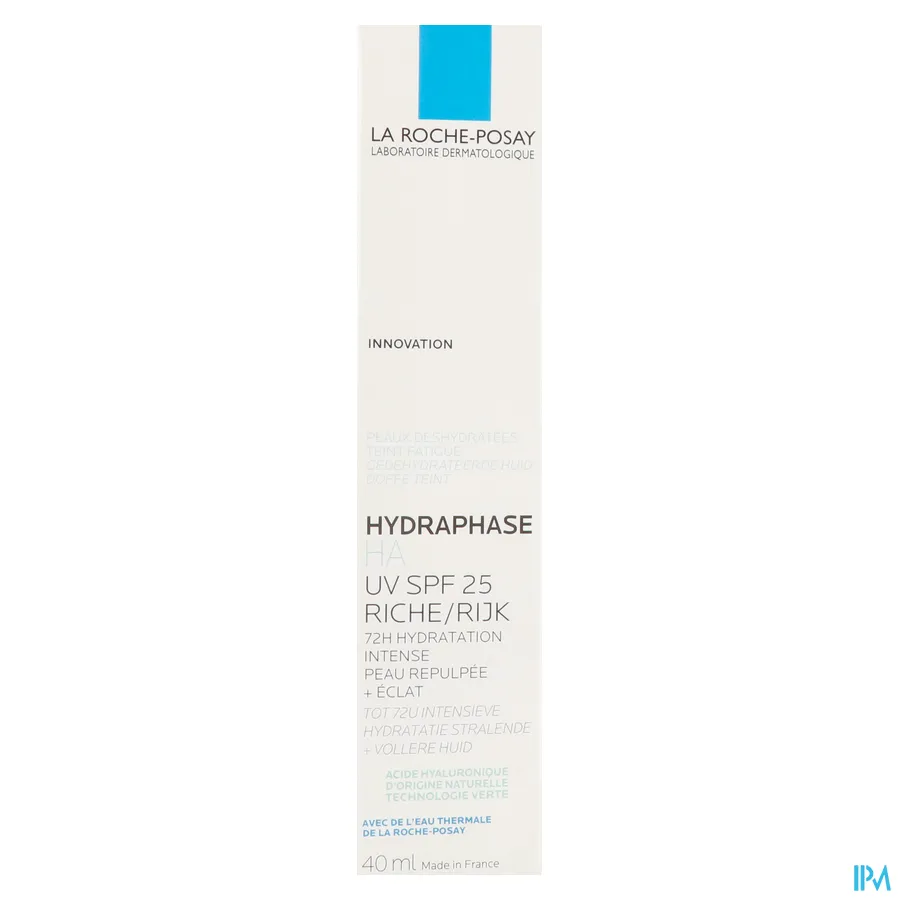 packshot van La Roche-Posay Hydraphase HA UV SPF 25 Rijk 40 ml