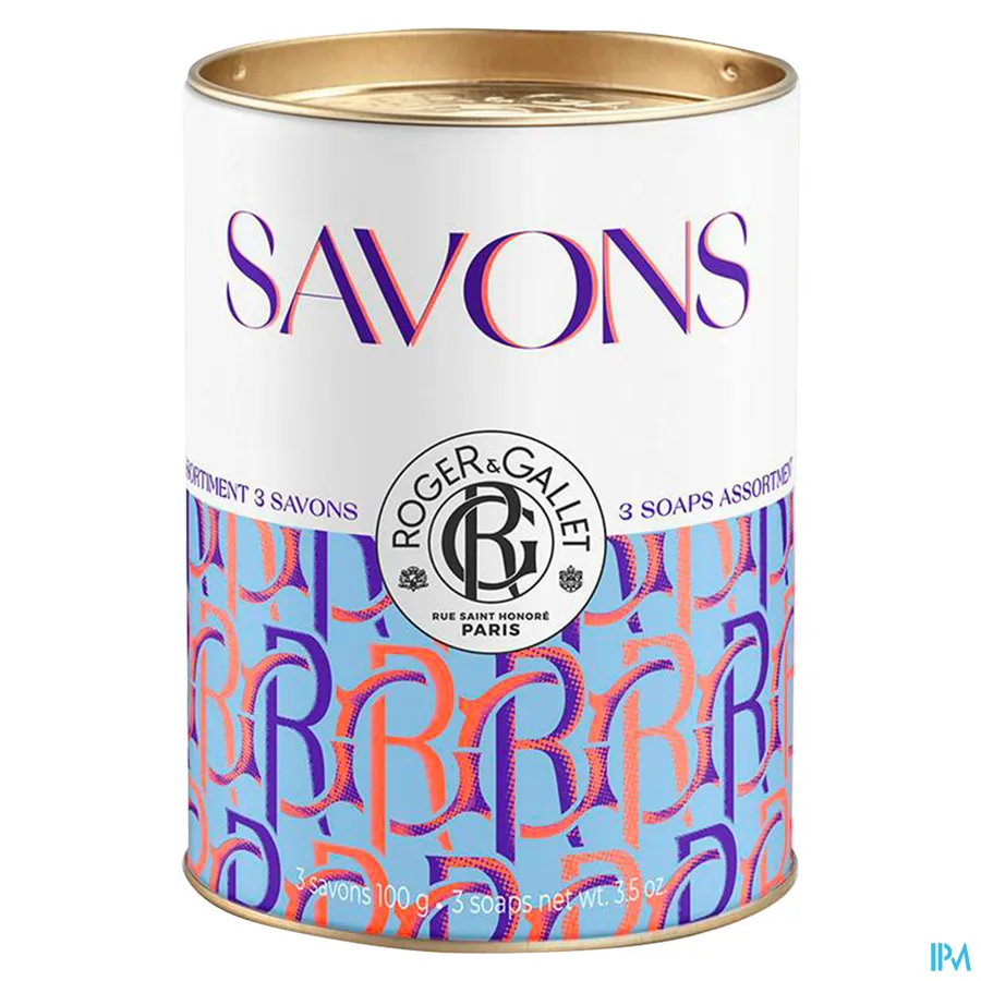 packshot van Roger & gallet Zeep Fl Fig./fl Osman./lavand. 3 x 100 g